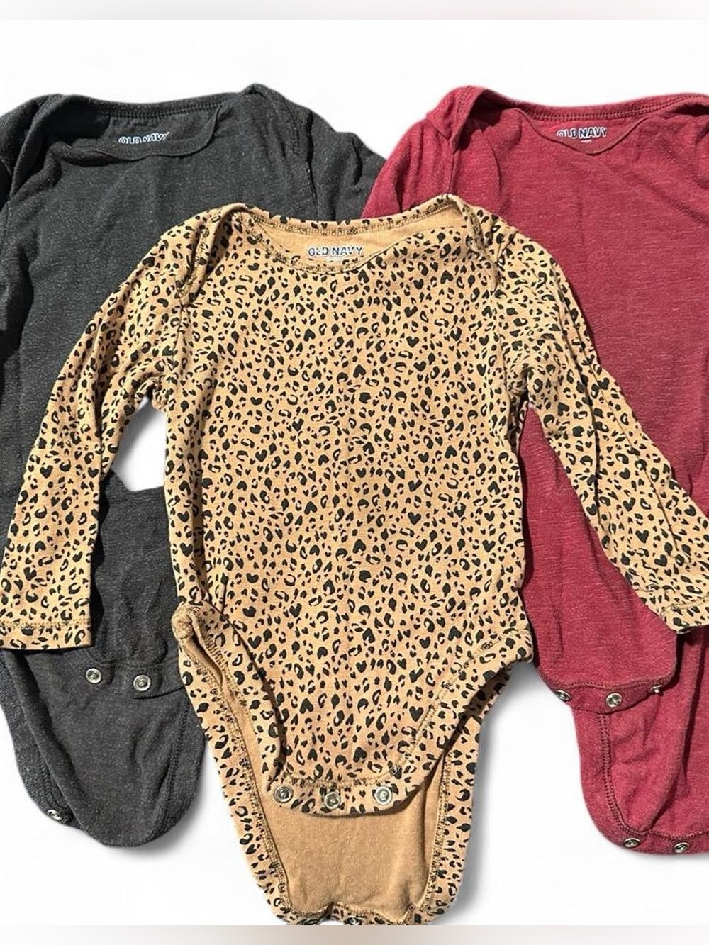 Set of 3 Old Navy Long-Sleeve One-Piece Onesies size 18-24 months